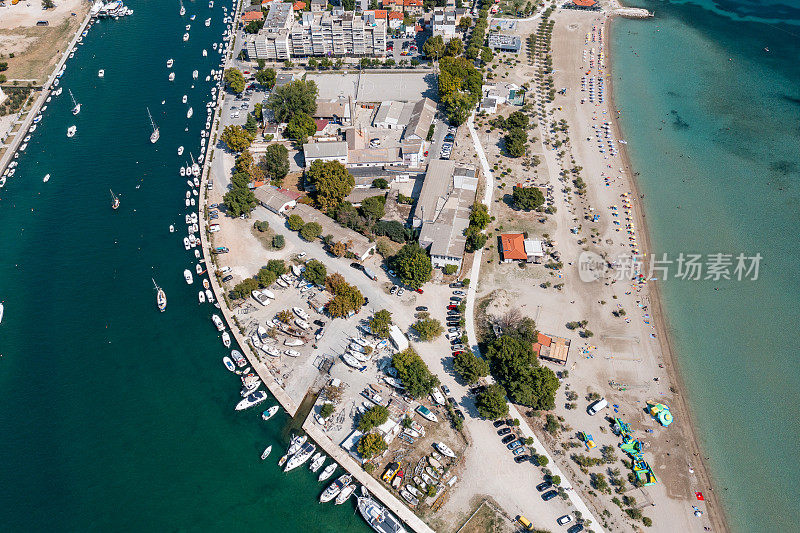 Aerial view of Omi? city in Croatia